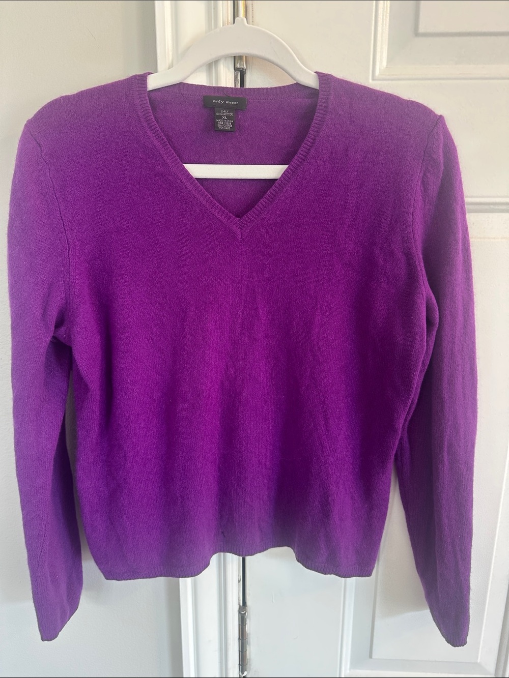 Only Mine Bright Purple V-Neck Sweater